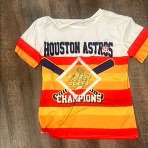 Kids Striped Shirt - Red, Orange, White